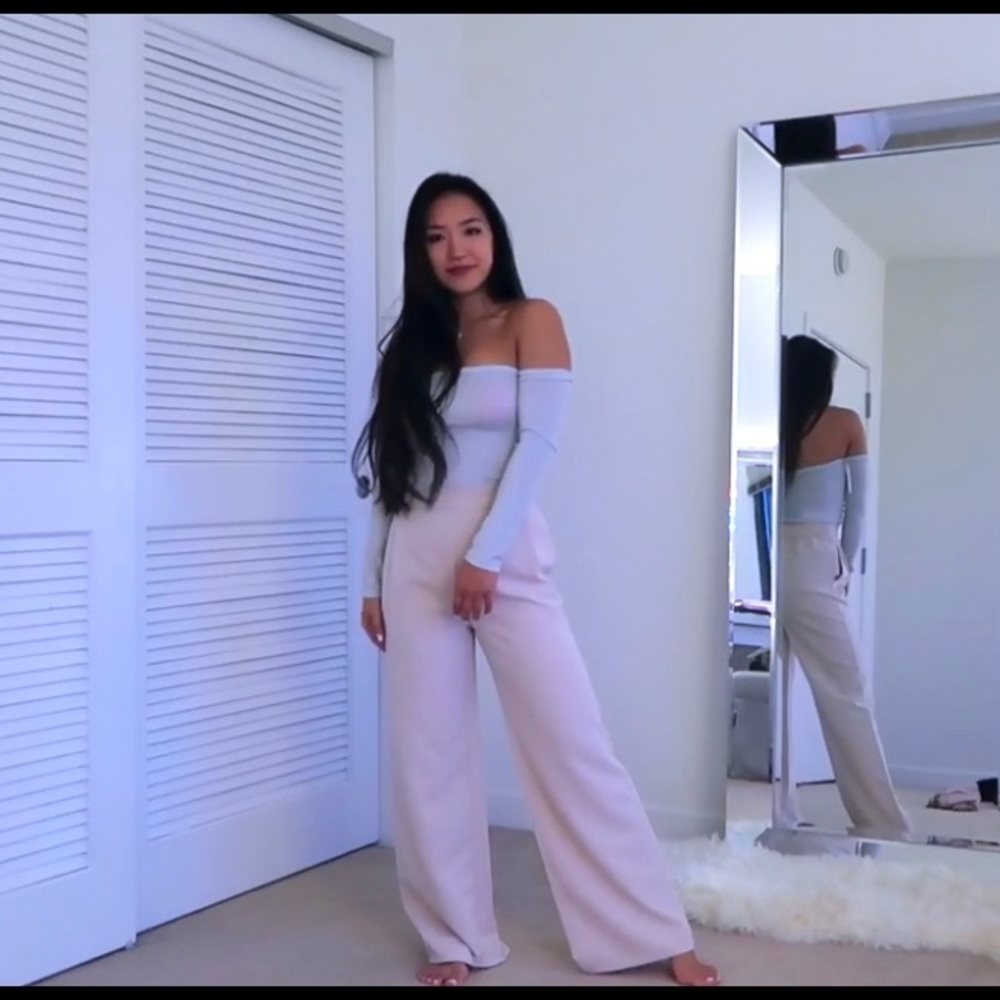 NWT Forever 21 off the shoulder shimmer crop top